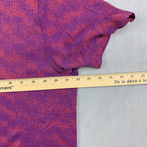 Lululemon Mens Shirt XL Purple Orange Tie Dye Metal Vent Tech Mesh Breathable - Picture 4 of 7